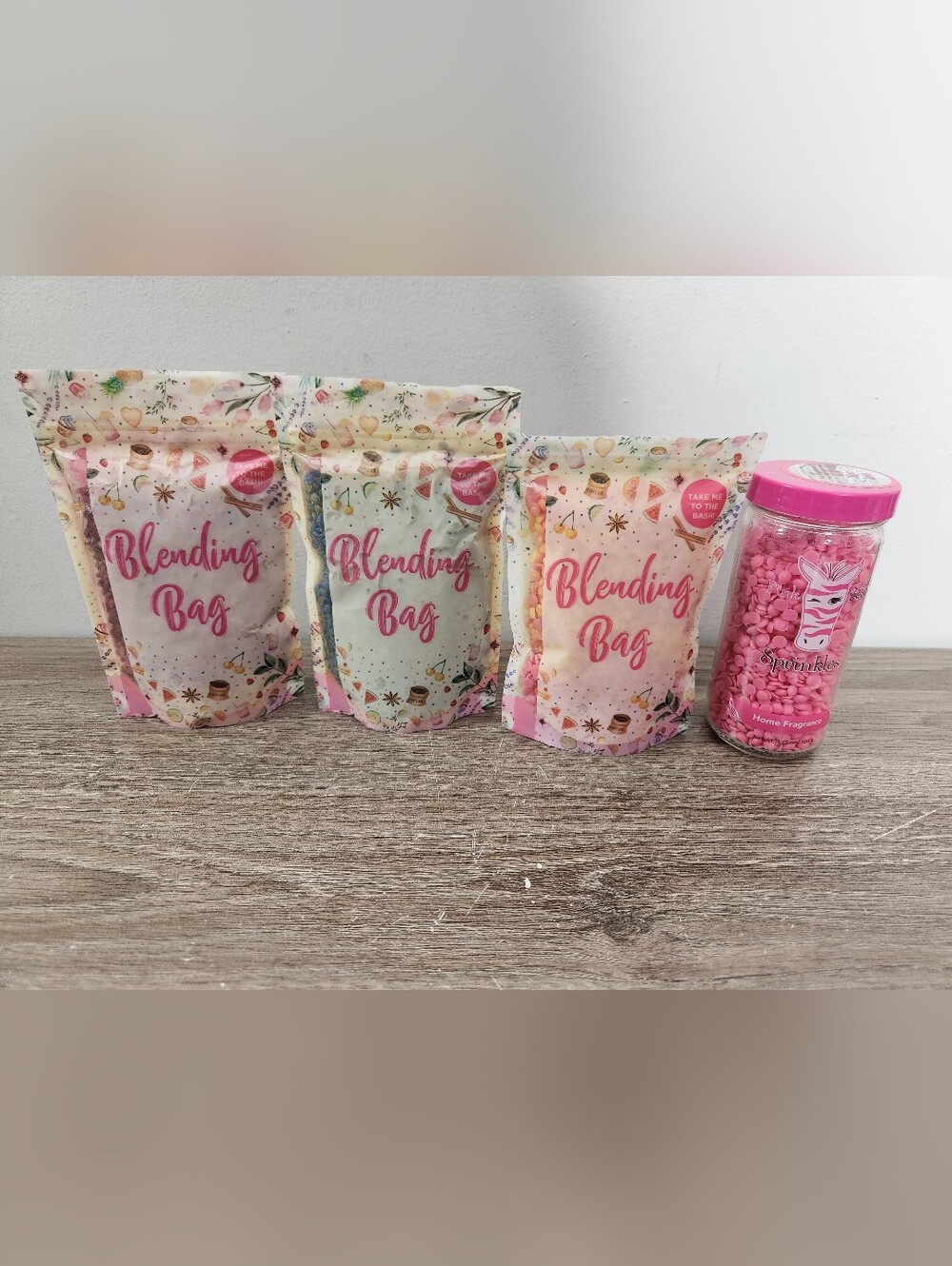 Pink Zebra Wax Sprinkles  - Cherry, Blueberry & Strawberry Cheesecake - Lot Of 4